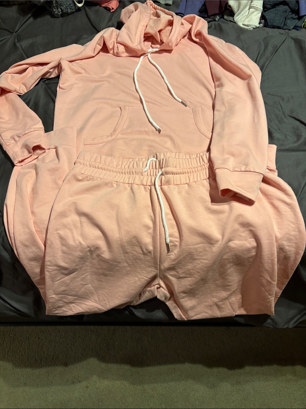 Women’s Pink Drawstring pants and shirt set  -